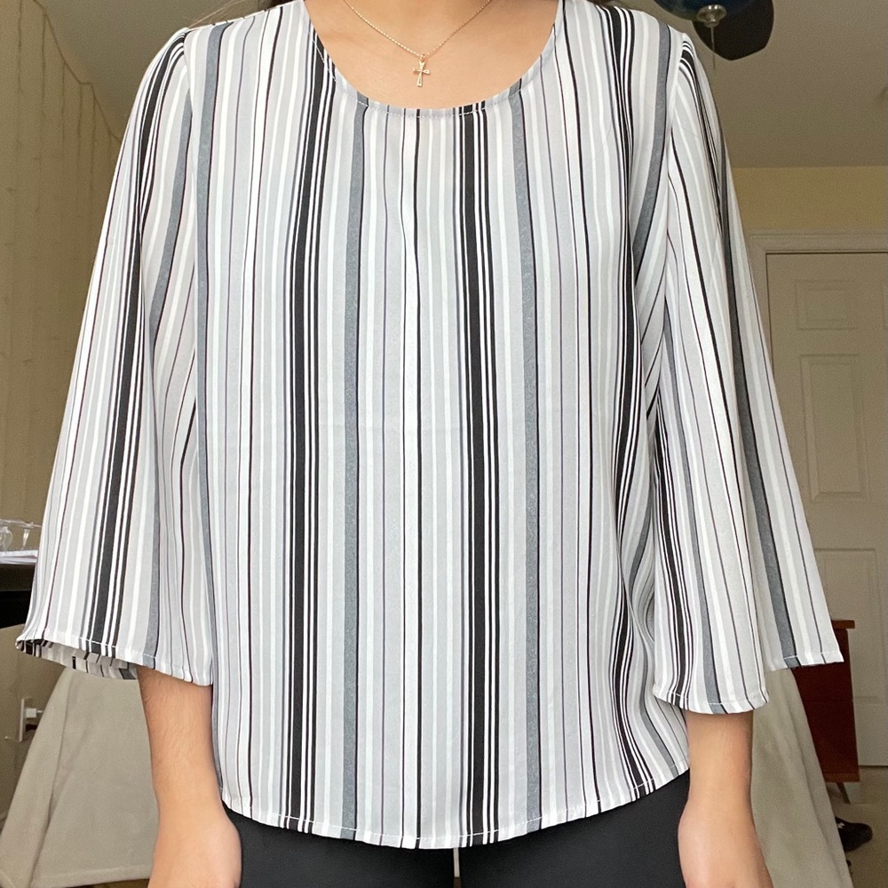 Black and white stripe Tunic